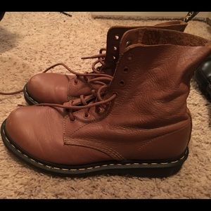 Brown soft leather dr Martins